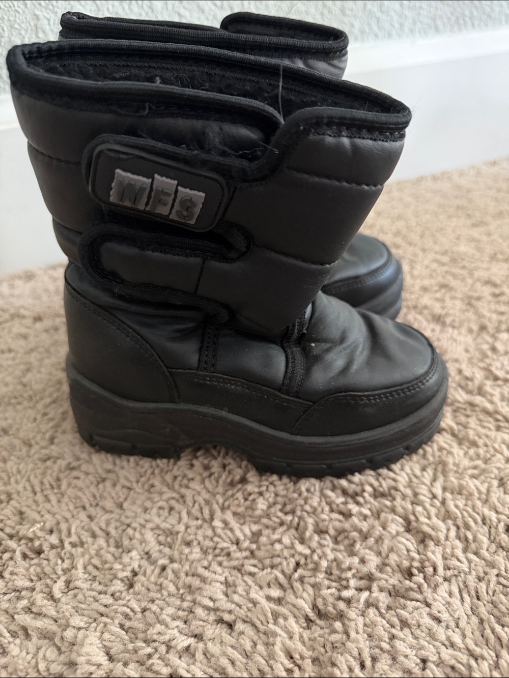 Kids Black Snow Boots 9 kids